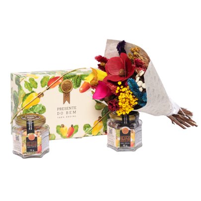 Kit Amigos do Bem Buque de Flores Secas