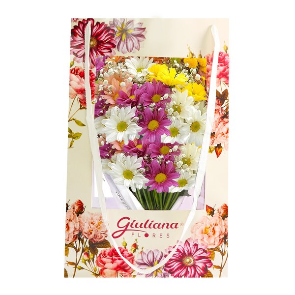 Buquê de Flores do Campo na Bag Floral