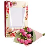 Buquê Maravilha Rosa na Bag Floral