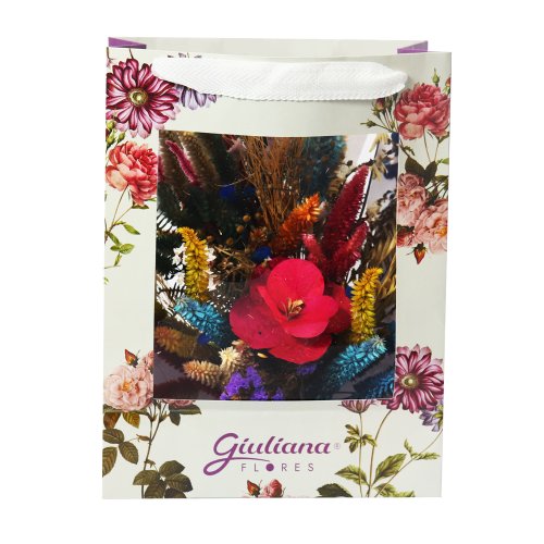 Buquê Criativo de Flores Secas na Bag Floral