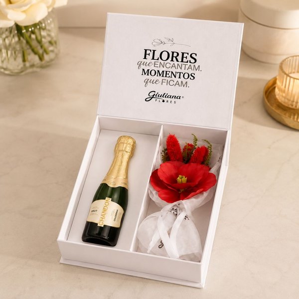 Chandon Baby e Flores Secas no Box Explendor