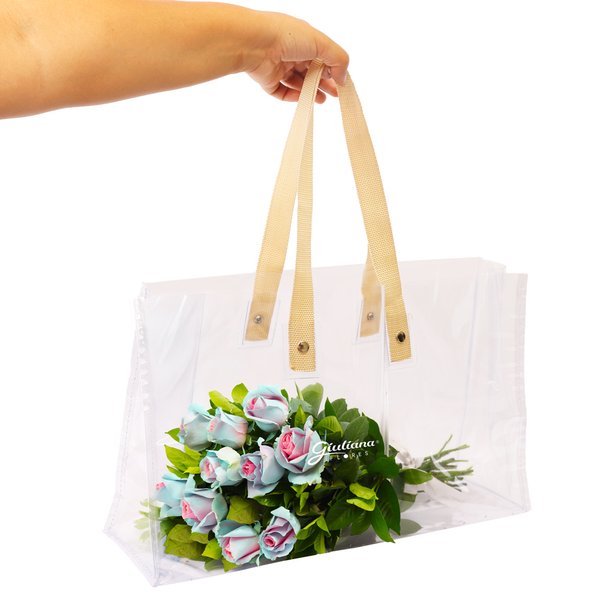 Bolsa Cristal com Rosas Candy Color