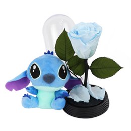 Imagem de A Bela Rosa Encantada Azul e Stitch 12cm