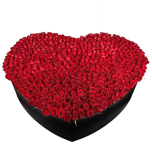 Supremo Coração com Rosas Vermelhas
