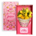 Buquê Maravilha de Rosas Amarelas no Box Mãe Te Amo