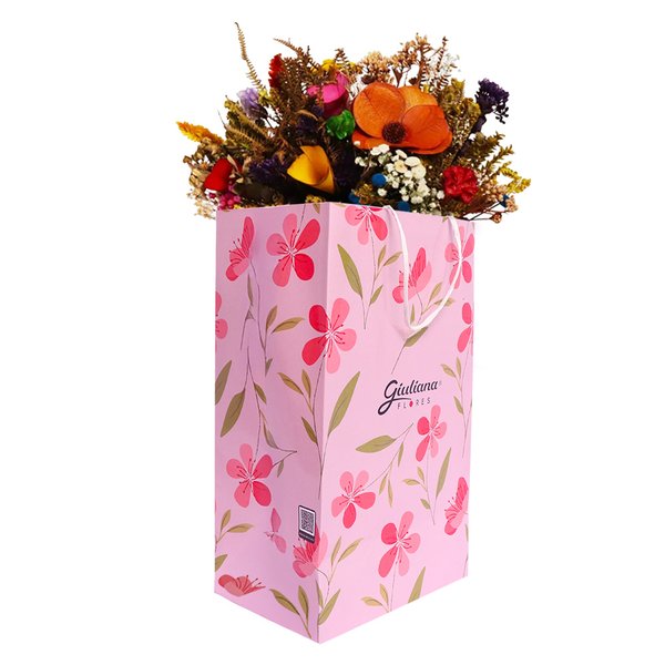 Buquê Criativo de Flores Secas na Bag Florescer