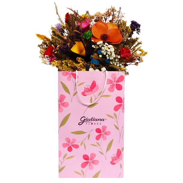 Buquê Criativo de Flores Secas na Bag Florescer
