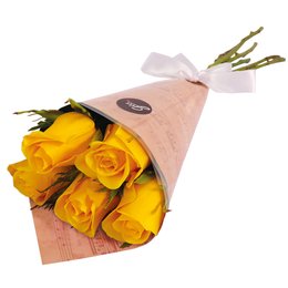 Imagem de Buquê Partitura de Rosas Nacionais Amarelo