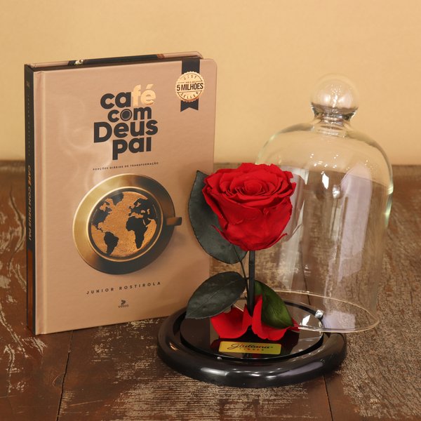 Mini Rosa Encantada e  Planner Café com Deus Pai
