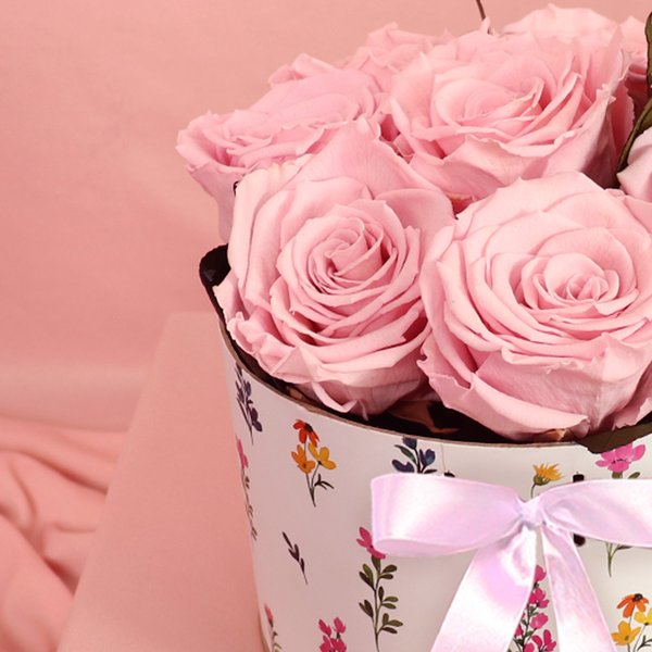Lindas Rosas Encantadas Cor de Rosa no Box