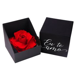 Imagem de Caixa Premium Eu te Amo com Rosa Encantada