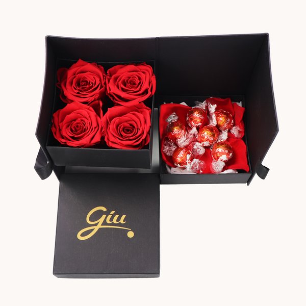 Box Encantado com Lindt e Rosas Encantadas