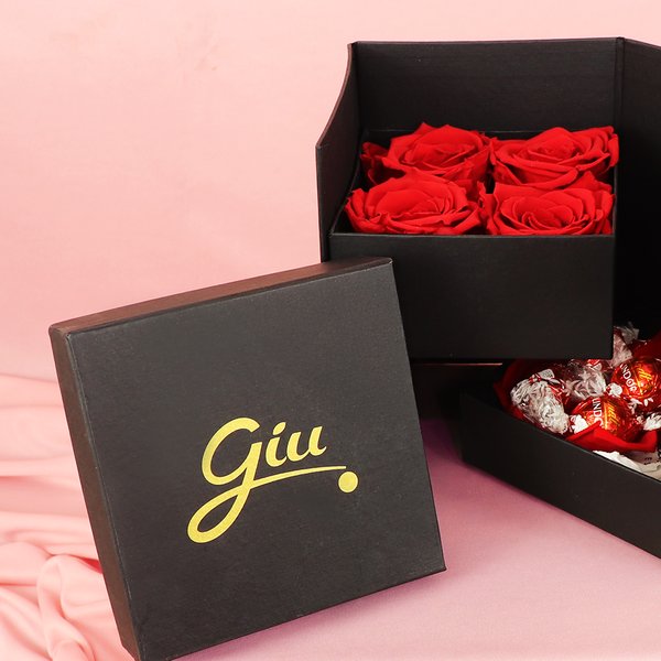 Box Encantado com Lindt e Rosas Encantadas