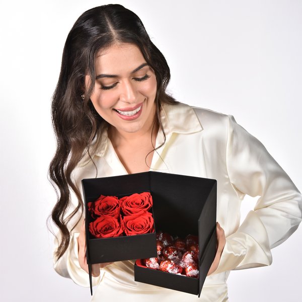 Box Encantado com Lindt e Rosas Encantadas