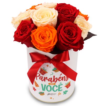 Box Felix Aniversario com Rosas Encantadas