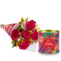 Buquê Encanto Pink Namorados e Biscoito Nuvem de Ninho - Giuliana Flores