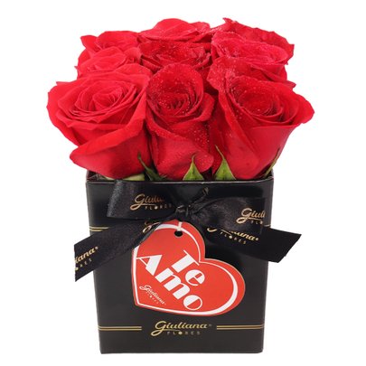 Rosas Vermelhas no Box Te Amo
