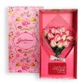 Buquê de 12 Rosas Cor de Rosa no Box Dia dos Namorados