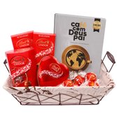 Cesta de Chocolates Lindt e Livro Café com Deus Pai
