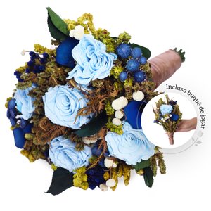 Imagem de Buquê de Noiva Encantada Azul Bodas