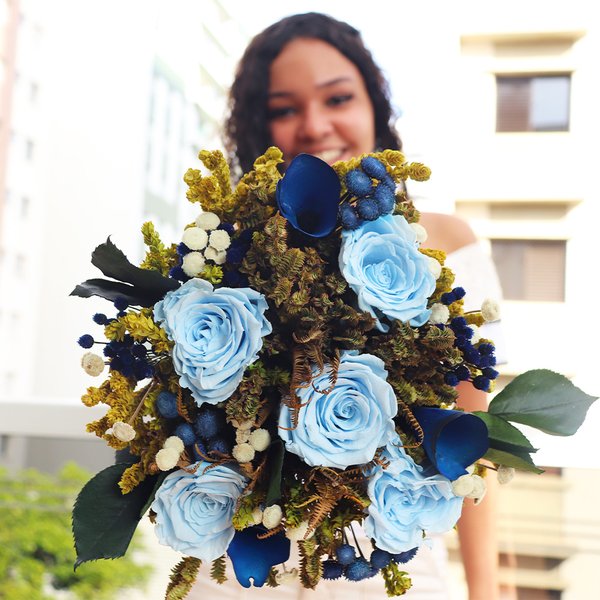 Buquê de Noiva Encantada Azul Bodas