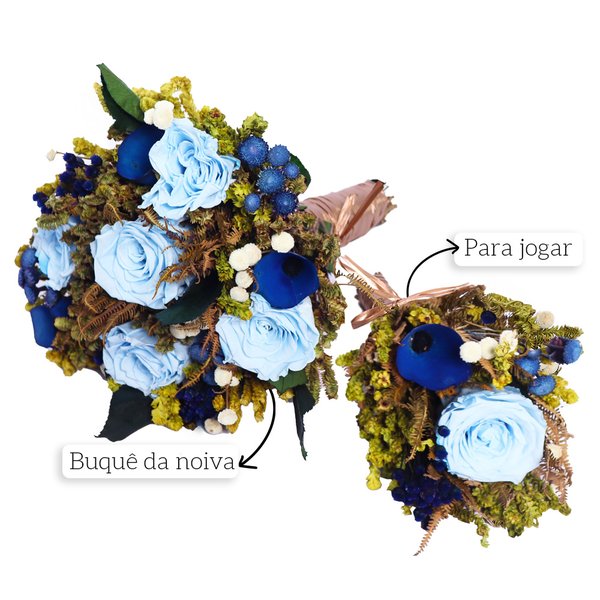 Buquê de Noiva Encantada Azul Bodas