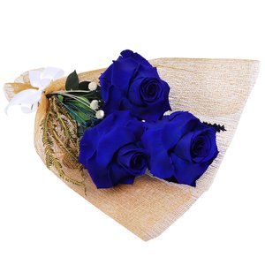Imagem de Buquê de Rosas Encantadas Azul Glamour