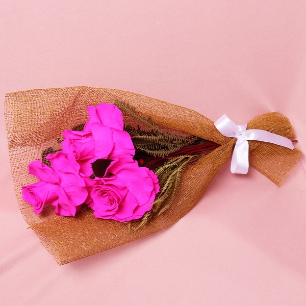 Buquê de Rosas Encantadas Pink Glamour