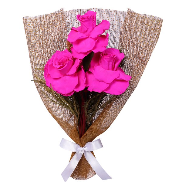 Buquê de Rosas Encantadas Pink Glamour