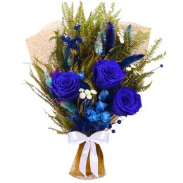 Imagem de Célebre Buquê de Rosas Encantadas Azul