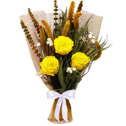 Imagem de Célebre Buquê de Rosas Encantadas Amarelo