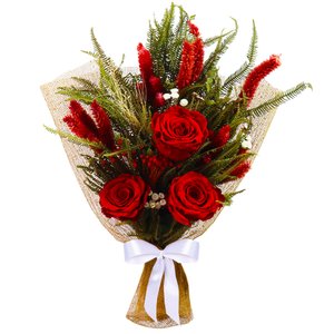 Imagem de Célebre Buquê de Rosas Encantadas Vermelho