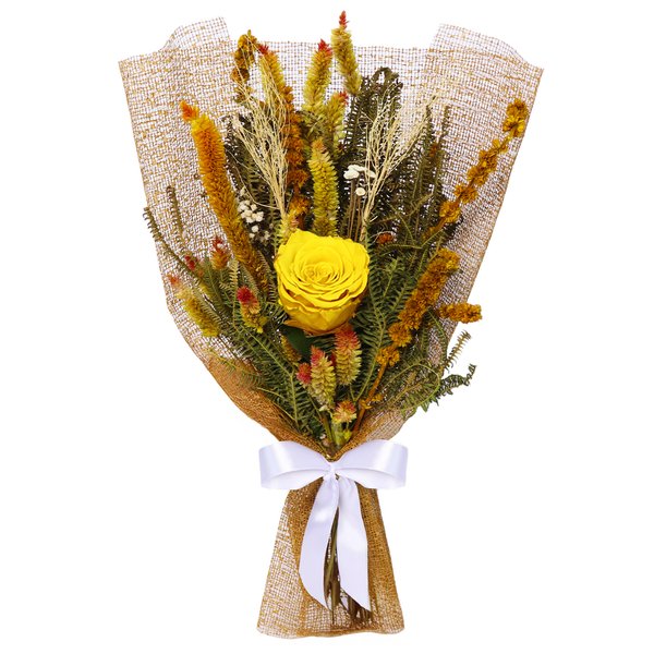 Buquê de Rosa Encantada Amarelo Singular