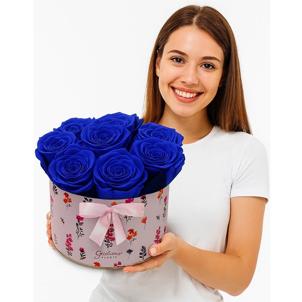 Lindas Rosas Encantadas Azul no Box
