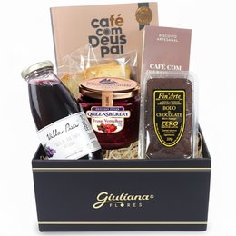 Imagem de Cesta de Guloseimas com Livro Café com Deus Pai