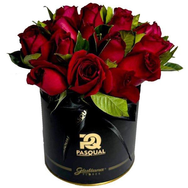 Rosas Vermelhas no Box Personalizado Pasqual - Corp