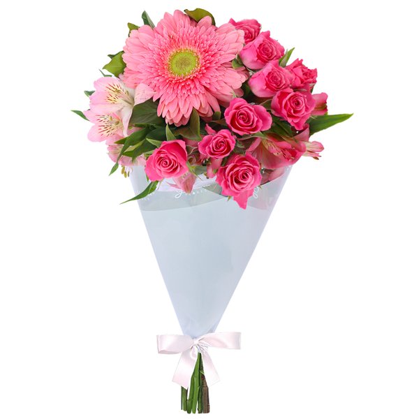 Buquê de Flores Cor de Rosa Ternura