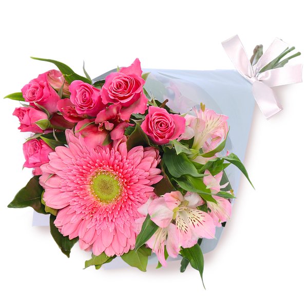 Buquê de Flores Cor de Rosa Ternura