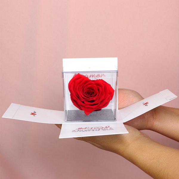 Box Surpresa com Coração de Rosa Encantada