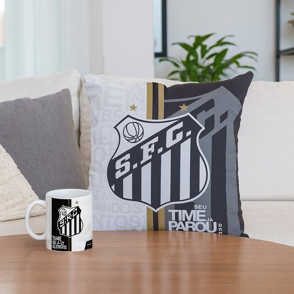 Kit Santos Almofada e Caneca