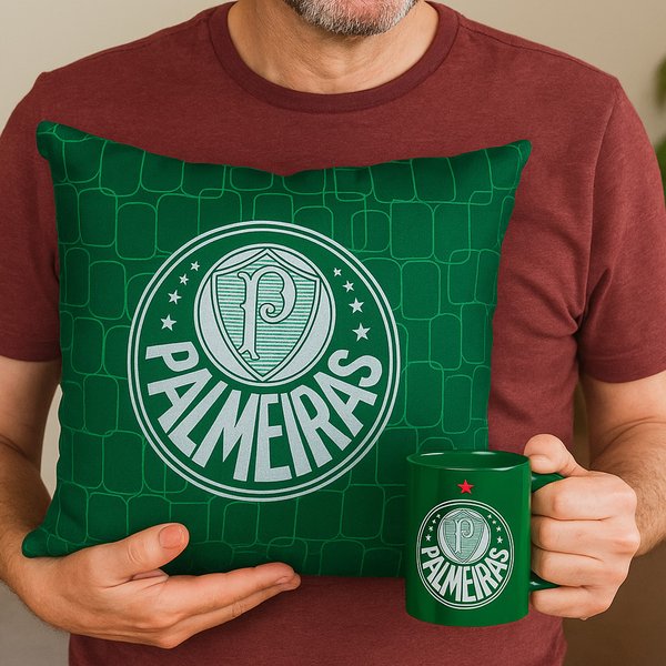 Kit Palmeiras Almofada e Caneca