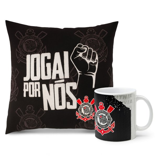 Kit Corinthians Almofada e Caneca