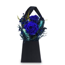 Imagem de Mini Bag 2 Rosas Encantadas Azuis e Flores Secas