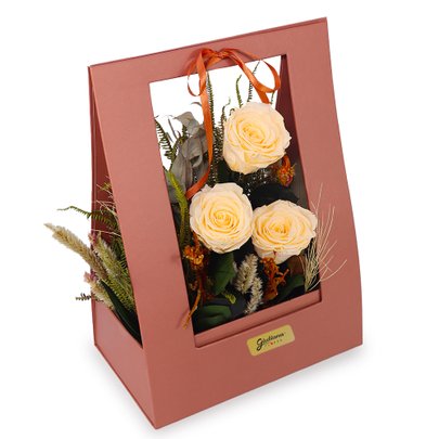 Sensação Bag com Rosas Champanhe Encantadas