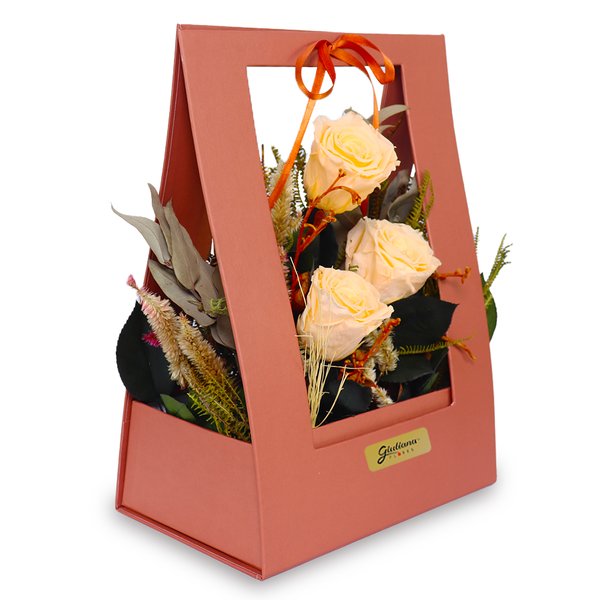 Sensação Bag com Rosas Champanhe Encantadas