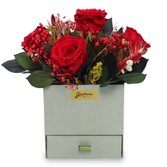 Box Surpresa 5 Rosas Encantadas Vermelhas
