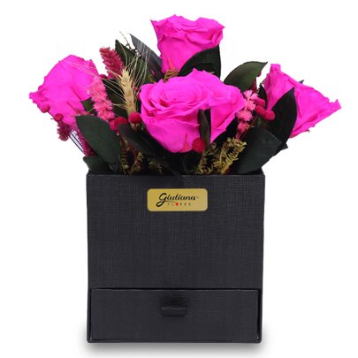 Box Surpresa 5 Rosas Encantadas Pink