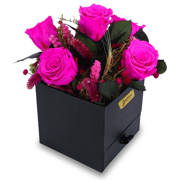 Box Surpresa 5 Rosas Encantadas Pink