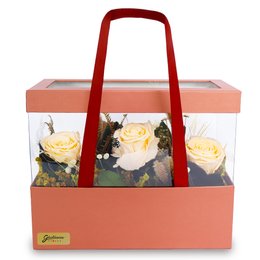 Imagem de Sofisticada Rosas Encantadas Champanhe e flores secas