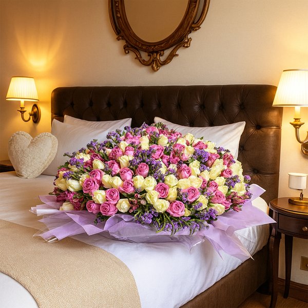 Mega Buquê de 500 Rosas Mesclada